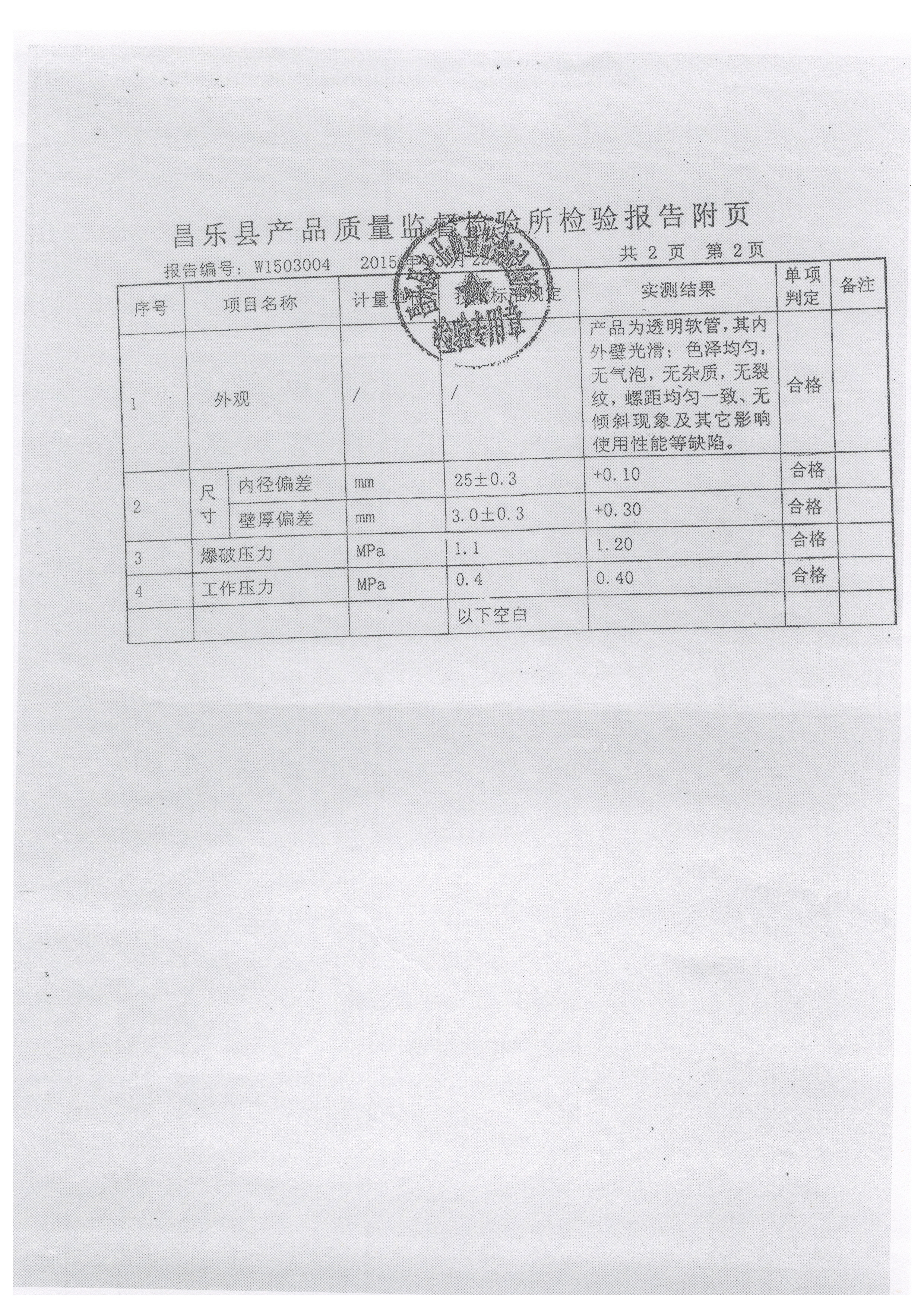 透明鋼絲管檢測報告